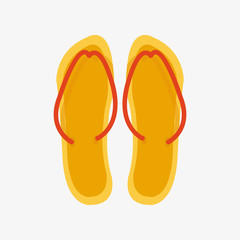 Slippers female multicolored isolated on white casual summer footwear pair design vector