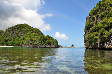 Fototapeta na wymiar Karst Rock Formation in Philippine Seas