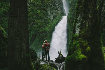 Attractive Young Blond Couple in the Pacific Northwest