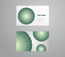 Vector template business card. Geometric background. Card or invitation collection. Islam, Arabic, ottoman motifs