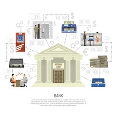 Flat Bank Infographics