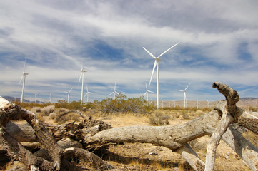 Wind turbines farm