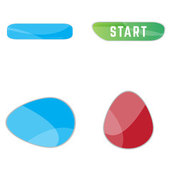 Set of web buttons on a white background, Vector illustration