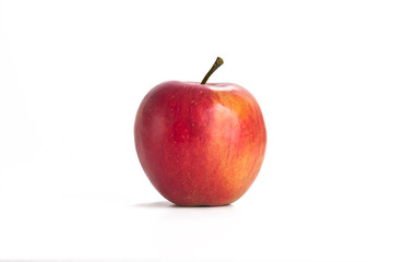 Red apple on a white background. Isolated apple. Ripe Fruit
