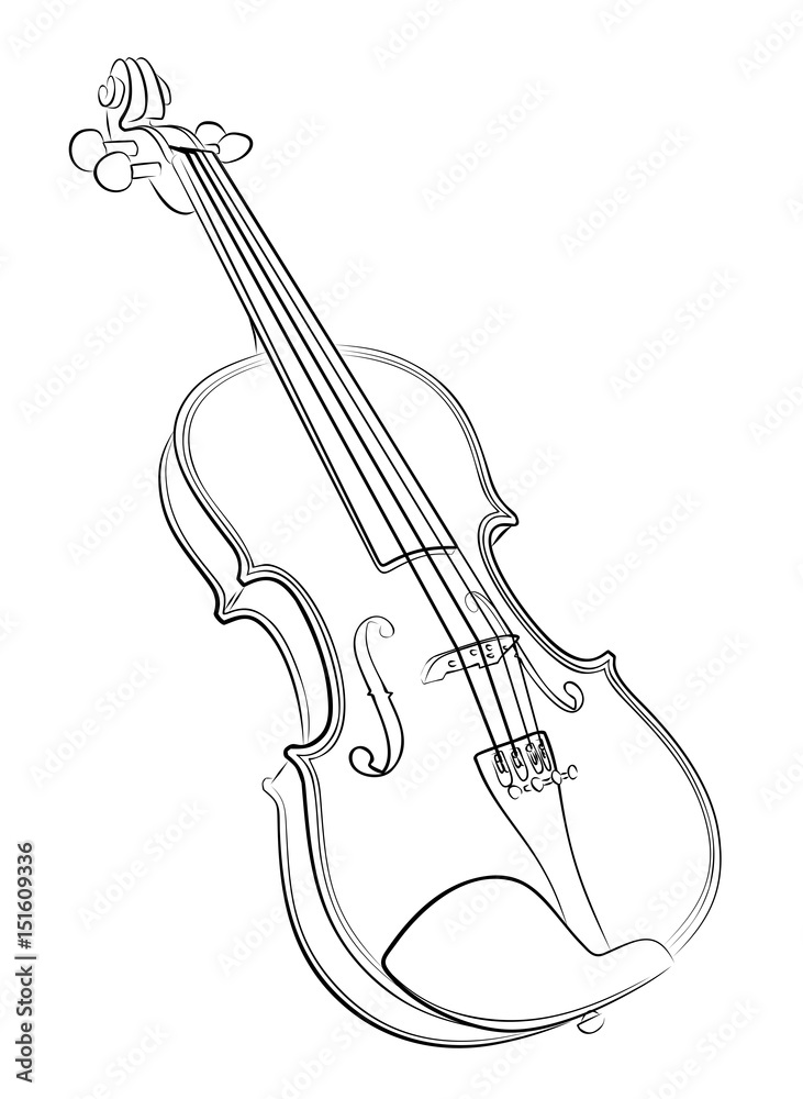 Poster violin sketch.