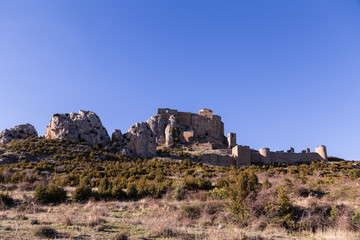 Fototapeta na wymiar Loarre Castle (Castillo de Loarre) in Huesca Province, Aragon, Spain