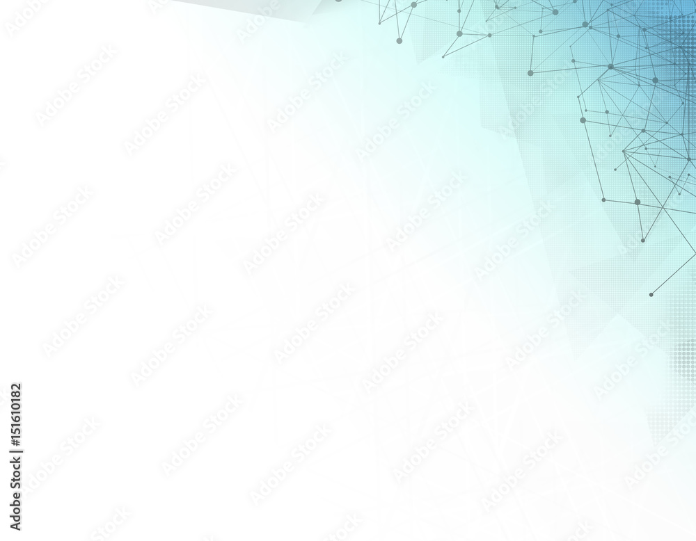 Poster white background with blue pattern