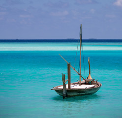 Boat in the Sea, Maldives