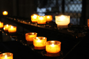 Candles in a church