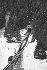 Fototapeta premium Landscape in the car free village of Murren, Switzerland.