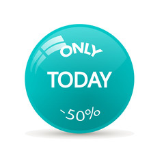 Stickeronly  today sale. Glossy mirror button