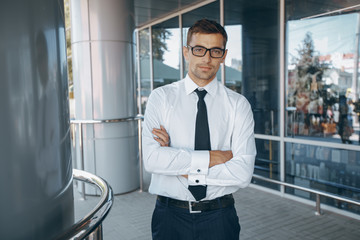 Fototapeta premium businessman in glasses