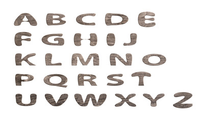 Wooden letters of the English alphabet