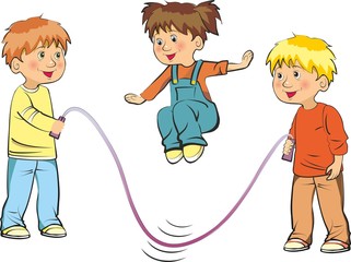 Jumping fun kids- Illustration