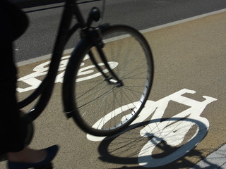 Fahrradweg, Fahrrad, Fahrbahnmarkierung