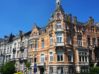 Obraz premium Brüssel: Schöne Altbau-Fassaden