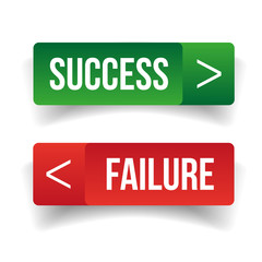 Success Failure sign button