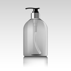 Realistic bottle of liquid soap.