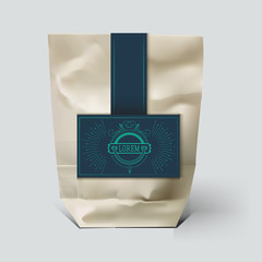 Mockup Foil Food Snack pack For Chips, Spices