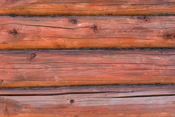 Obraz na płótnie Canvas Wooden logs wall background