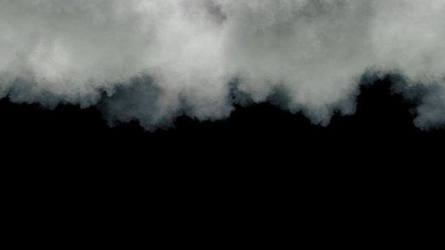 Clouds moving towards the camera / fly through clouds. Separated on pure black background, contains alpha channel.