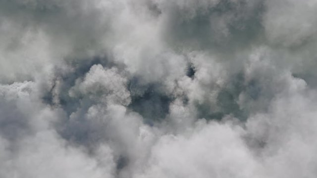 Clouds moving towards the camera / fly through clouds. Separated on pure black background, contains alpha channel (RGB masks).