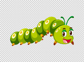 Caterpillar in green color