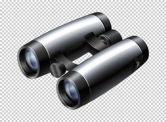 Modern design of binoculars on transparent background