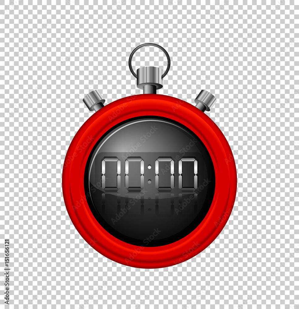 Canvas Prints stopwatch with red border