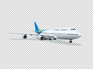 Airplane on transparent background