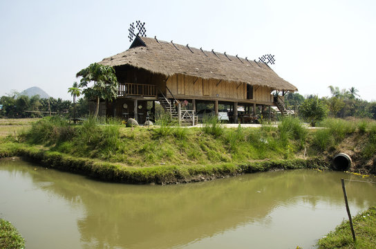 Tai Dam Ethnic Museum House For Thai People And Foreigner Traveler Visit And Learning Culture Tai Dam Ethnic People At Chiang Khan