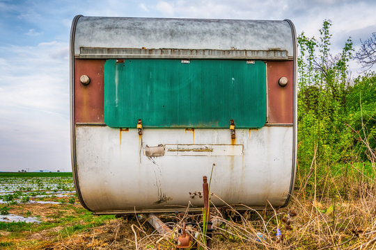 Abandoned caravan
