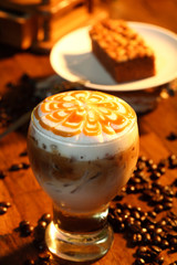 ice caramel coffee and toffee cake