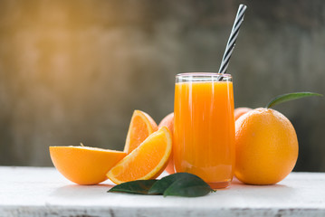 Freshly squeezed orange juice, close-up