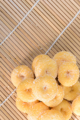 donuts sugar,sweet pieces of sugar doughnuts