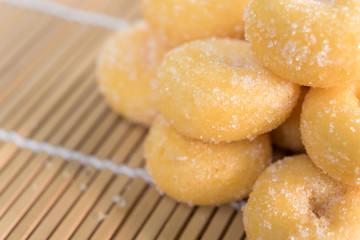 donuts sugar,sweet pieces of sugar doughnuts