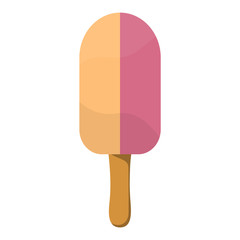 fruit ice cream vector illustration icon isolated cartoon dessert sweet cold snack vanilla tasty frozen candy flavor design delicious bar party