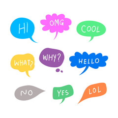 hand draw bubble speech, vector