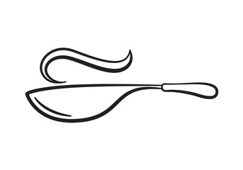 graphic hot pan, vector