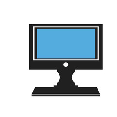 computer conitor icon. pc desktop display symbol vector illustration