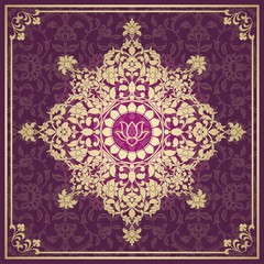 water lily, wedding card design, royal India