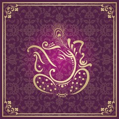 Ganesha, wedding card, royal Rajasthan, India