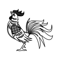 rooster. symbol the chinese calendar. cock design template. vector illustration