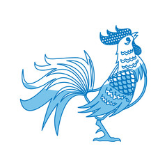 rooster. symbol the chinese calendar. cock design template. vector illustration
