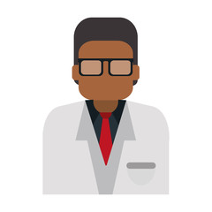 dark skin male medical doctor icon image vector illustration design 