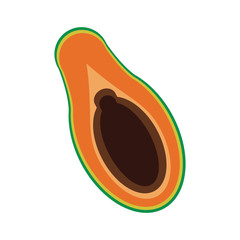 papaya fruit icon image vector illustration design 