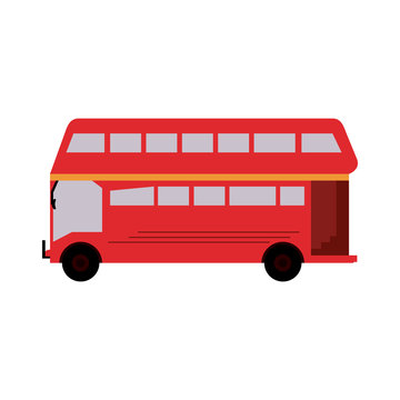 double decker bus london icon image vector illustration design 