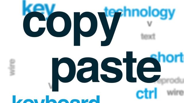 Copy paste animated word cloud, text design animation.