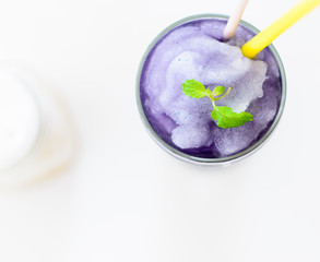 Mint on grapes juicy and  smoothie