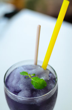 Mint on grapes juicy and  smoothie